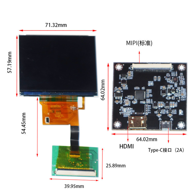 3.17 inch TFT Επίδειξη specifications