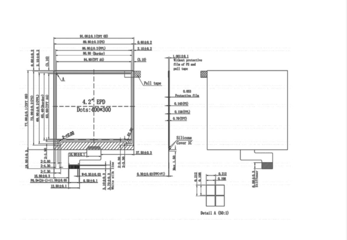 4.2 inch E-Paper Επίδειξη pin definition diagram