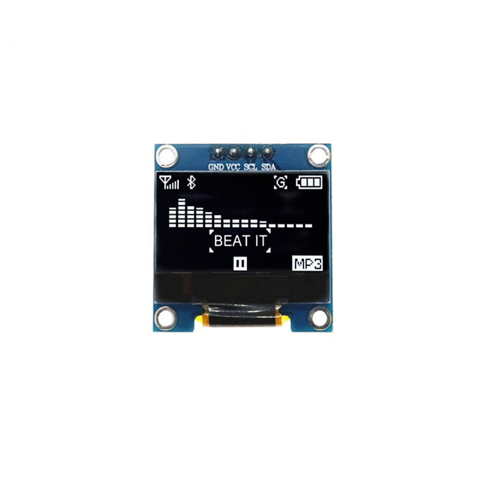 0.96 inch Blue/Yellow OLED Επίδειξη side view