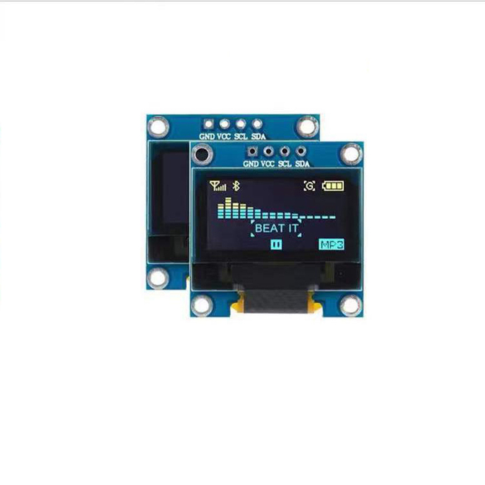 0.96 inch Blue/Yellow OLED Επίδειξη front view