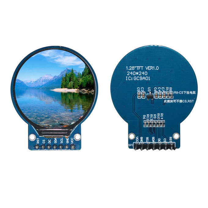 1.28 inch round TFT نمایش close-up