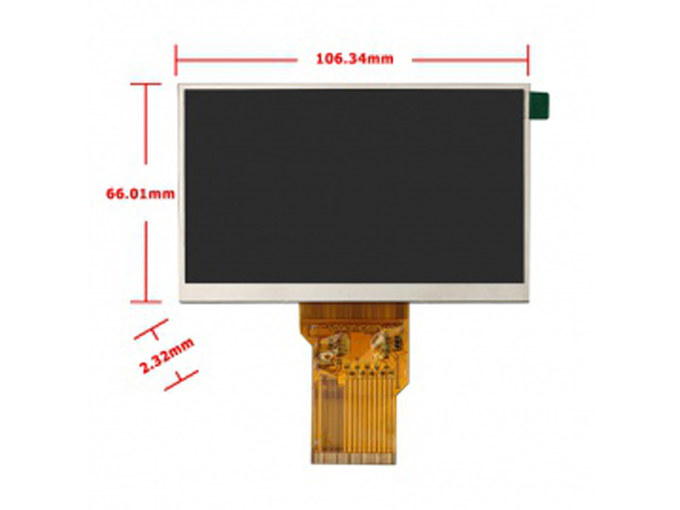 4.3 inch TFT แสดง detailed view