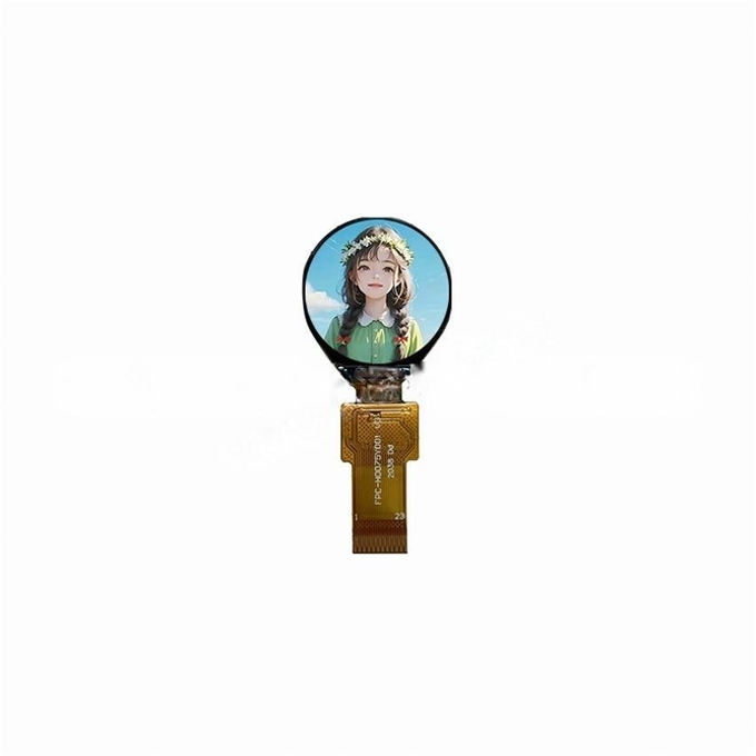 0.75 inch round TFT แสดง side view