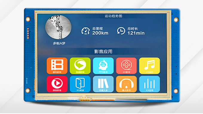 7 inch TFT แสดง โมดูล front view